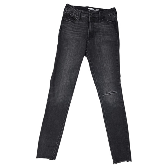 Old Navy Women Sz 2 Rockstar Black Super Skinny Jeans Emo Teen Goth Skater EUC - Picture 1 of 6